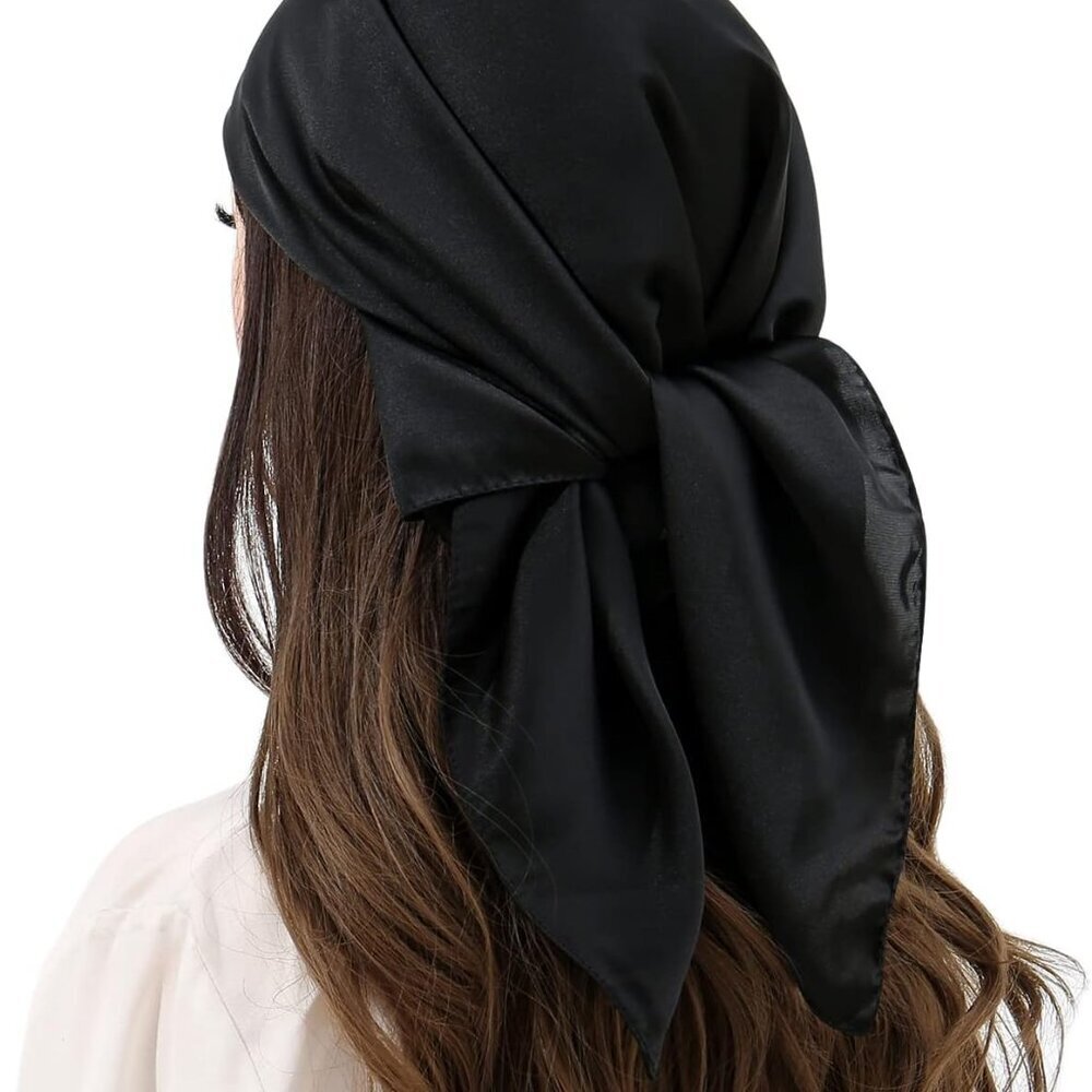 RIIQIICHY Womens Head Hair Scarf Like Satin Silk Scarf Sleeping Hair Wrapping Ni